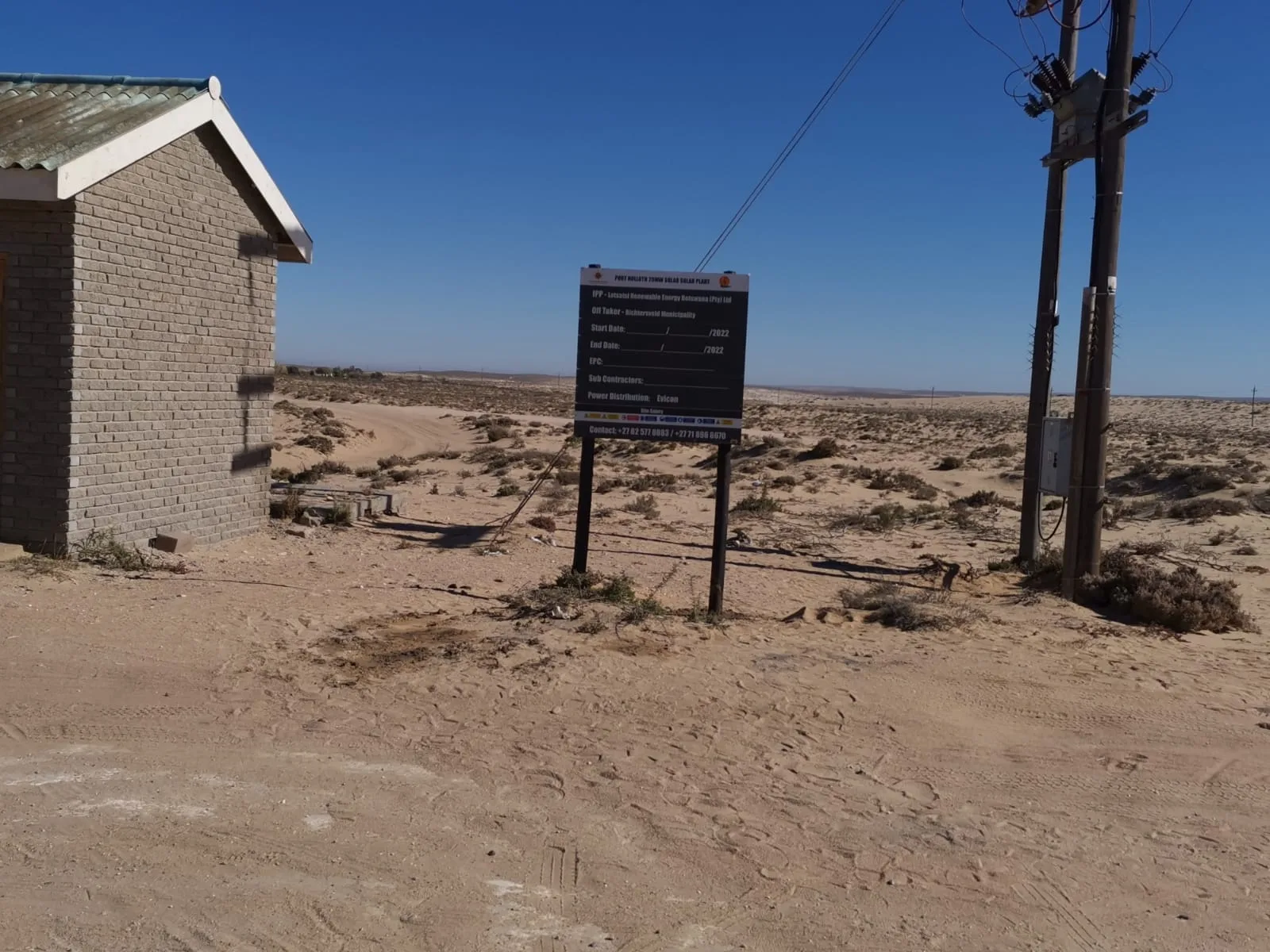 75 MW solar power plant in Port Nolloth, South Africa